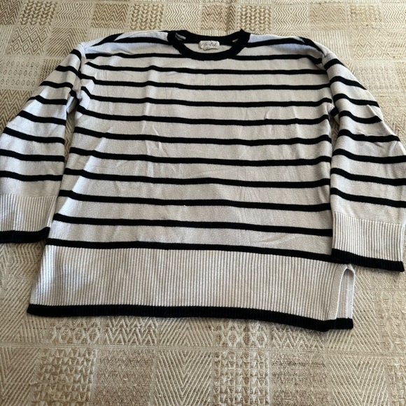 Marled Sweaters - Marled Oversized Boxy Stripe Sweater